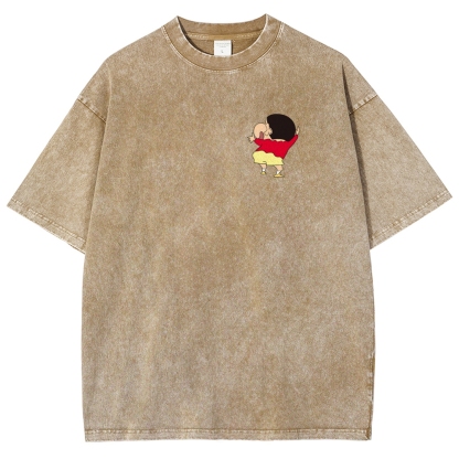 Crayon Shin-chan | Unisex Fit Washed T-Shirt 2601017532