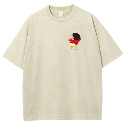 Crayon Shin-chan | Unisex Fit Washed T-Shirt 2601017532