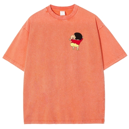 Crayon Shin-chan | Unisex Fit Washed T-Shirt 2601017532
