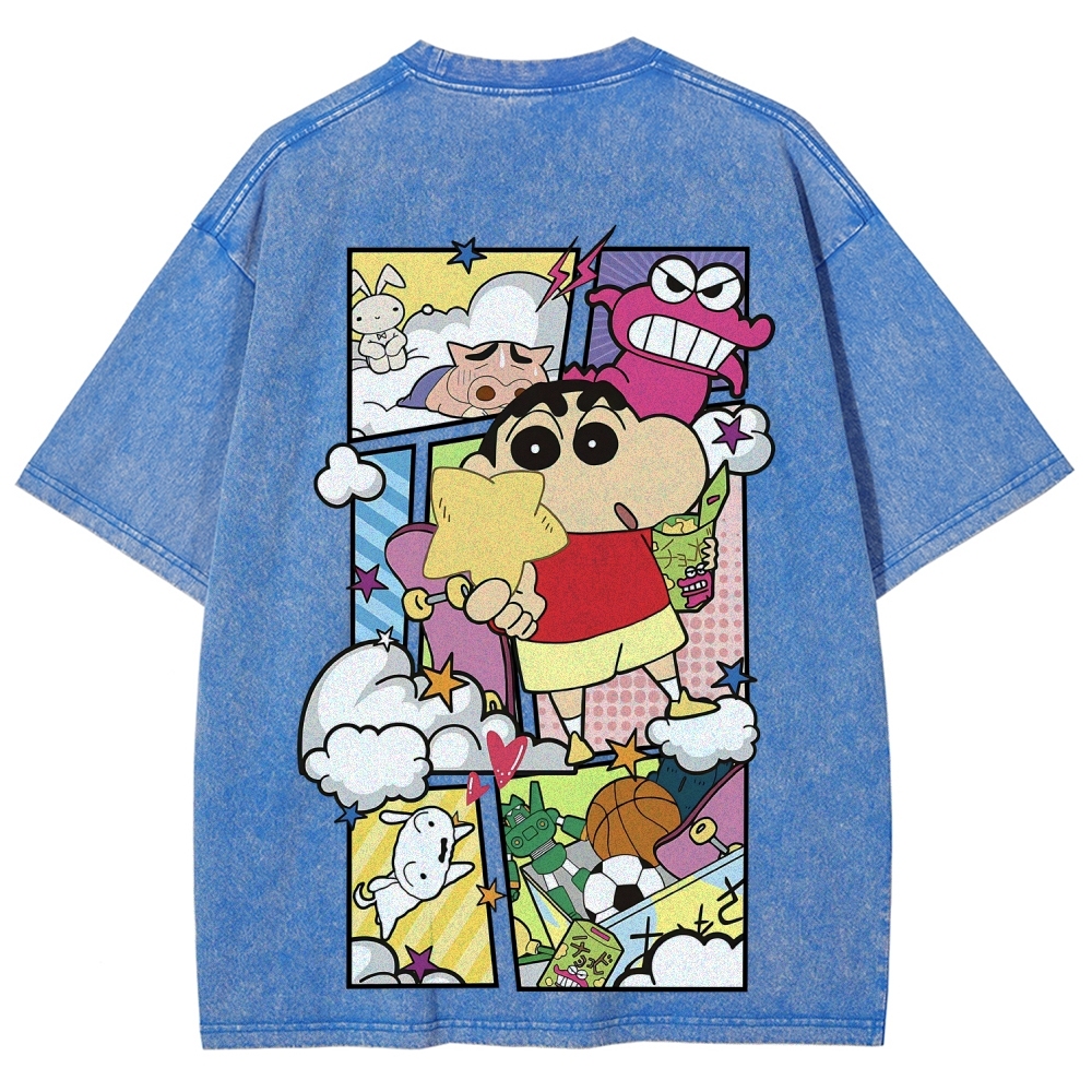 Crayon Shin-chan | Unisex Fit Washed T-Shirt 2601017532