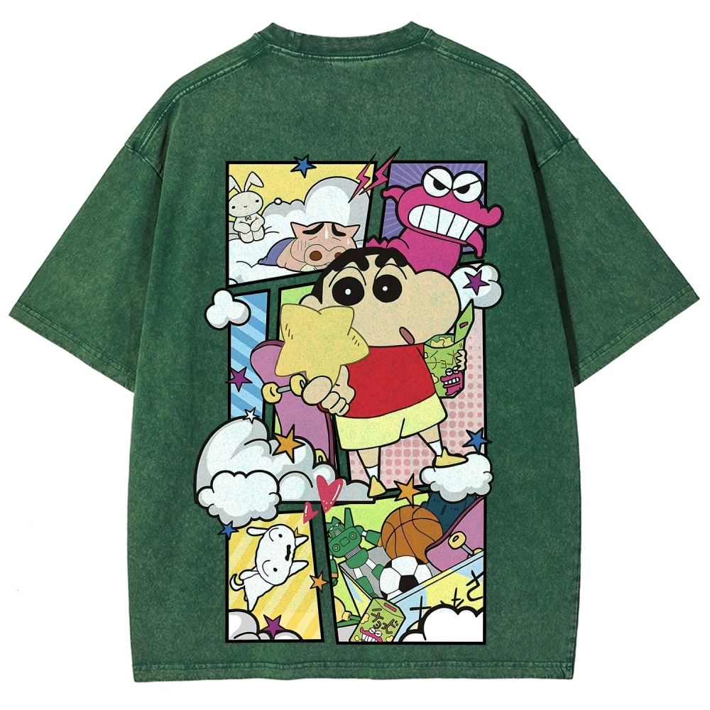 Crayon Shin-chan | Unisex Fit Washed T-Shirt 2601017532