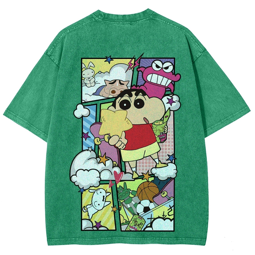 Crayon Shin-chan | Unisex Fit Washed T-Shirt 2601017532