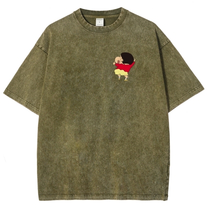 Crayon Shin-chan | Unisex Fit Washed T-Shirt 2601017532