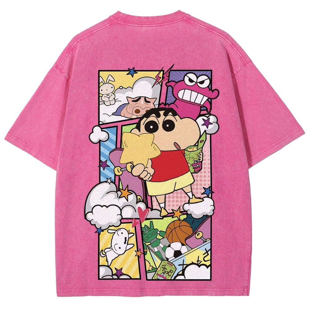 Crayon Shin-chan | Unisex Fit Washed T-Shirt 2601017532