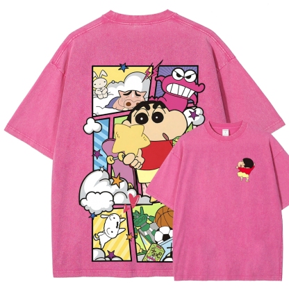 Crayon Shin-chan | Unisex Fit Washed T-Shirt 2601017532