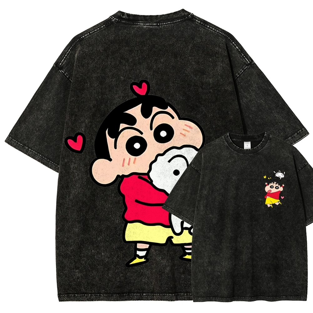 Crayon Shin-chan | Unisex Fit Washed T-Shirt 2601017546
