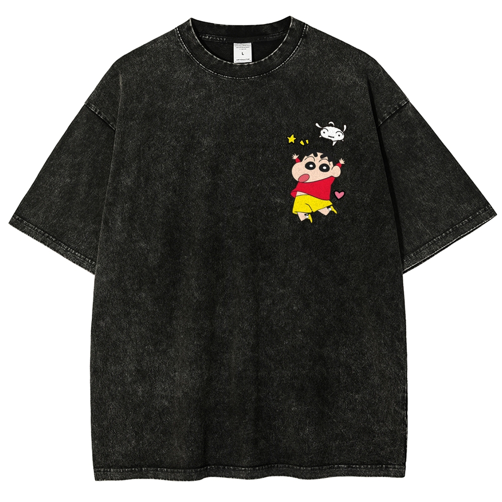 Crayon Shin-chan | Unisex Fit Washed T-Shirt 2601017546