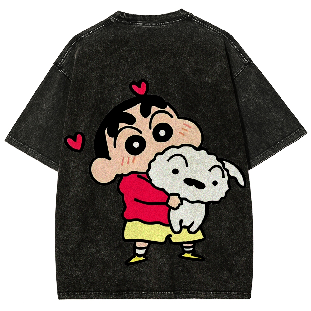Crayon Shin-chan | Unisex Fit Washed T-Shirt 2601017546