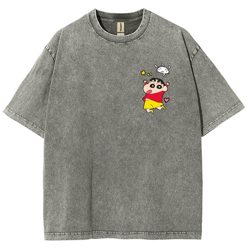 Crayon Shin-chan | Unisex Fit Washed T-Shirt 2601017546