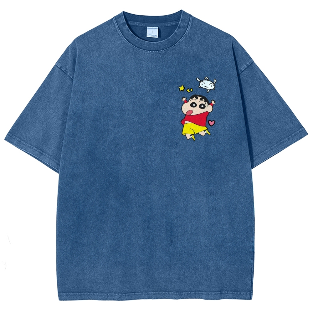 Crayon Shin-chan | Unisex Fit Washed T-Shirt 2601017546