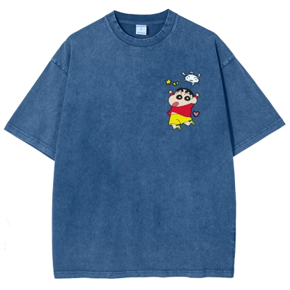 Crayon Shin-chan | Unisex Fit Washed T-Shirt 2601017546