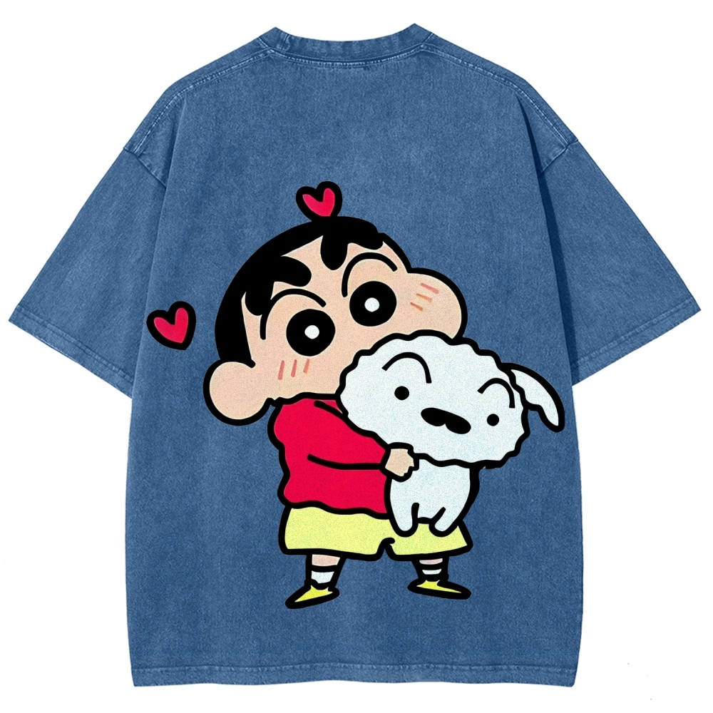 Crayon Shin-chan | Unisex Fit Washed T-Shirt 2601017546