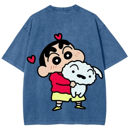 Crayon Shin-chan | Unisex Fit Washed T-Shirt 2601017546