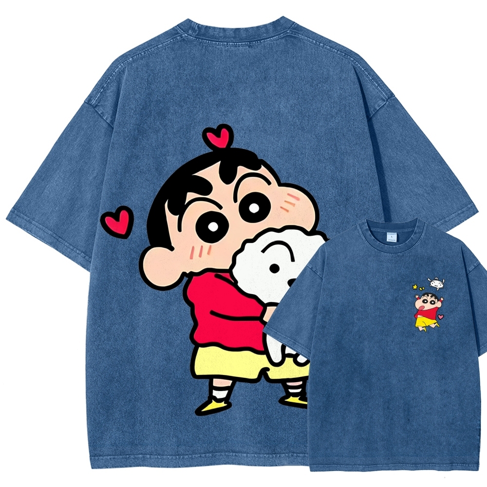 Crayon Shin-chan | Unisex Fit Washed T-Shirt 2601017546
