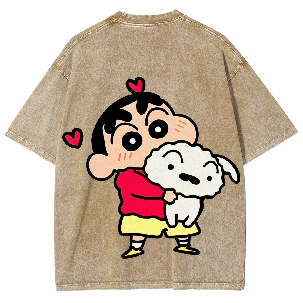 Crayon Shin-chan | Unisex Fit Washed T-Shirt 2601017546