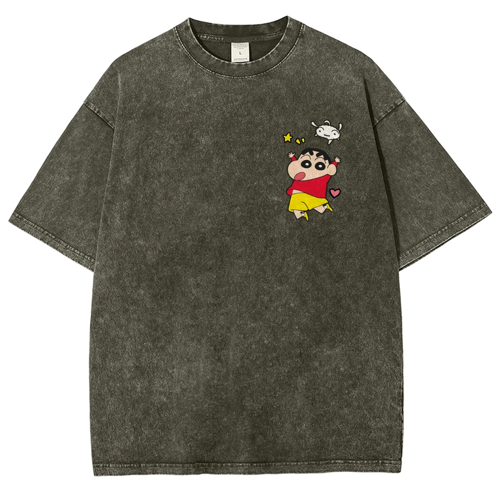 Crayon Shin-chan | Unisex Fit Washed T-Shirt 2601017546