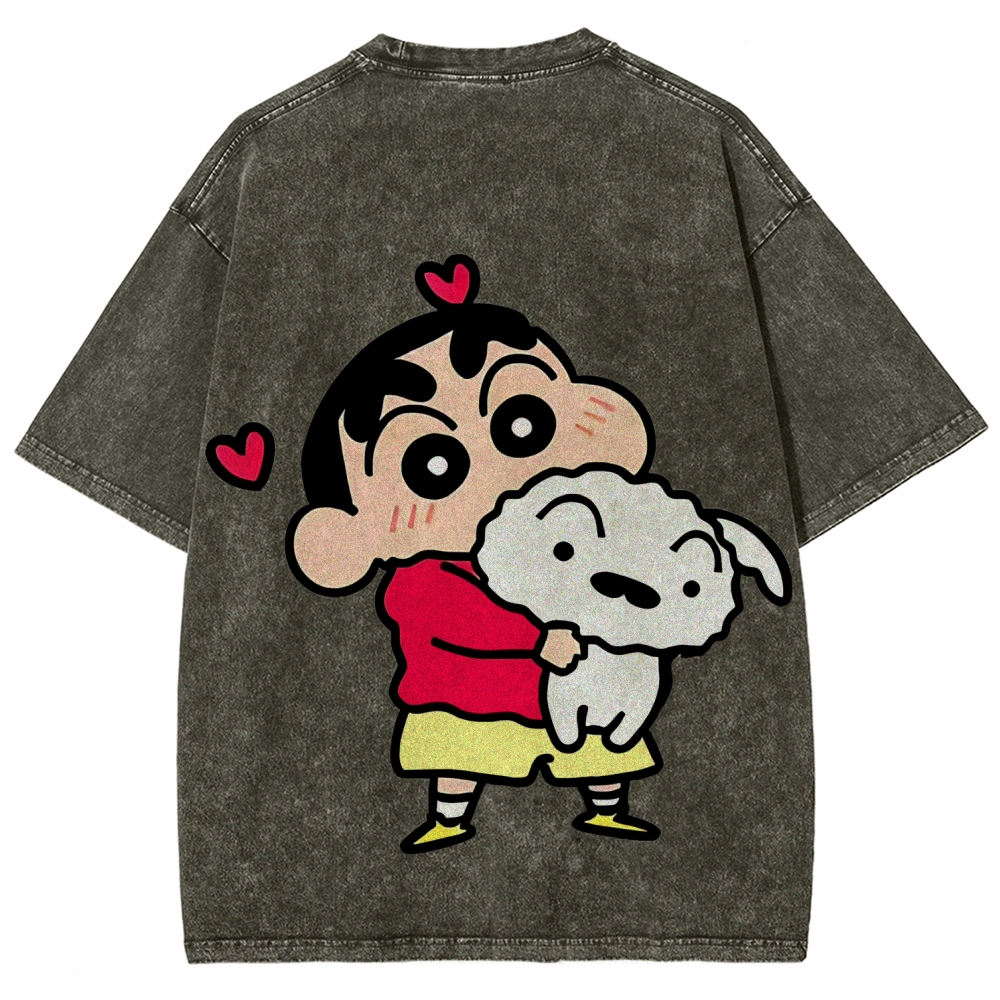 Crayon Shin-chan | Unisex Fit Washed T-Shirt 2601017546