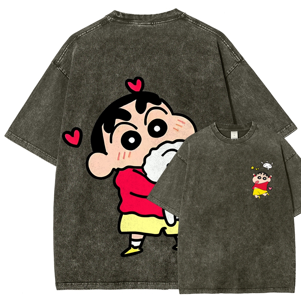Crayon Shin-chan | Unisex Fit Washed T-Shirt 2601017546