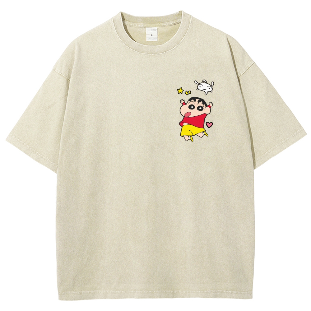 Crayon Shin-chan | Unisex Fit Washed T-Shirt 2601017546