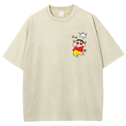 Crayon Shin-chan | Unisex Fit Washed T-Shirt 2601017546