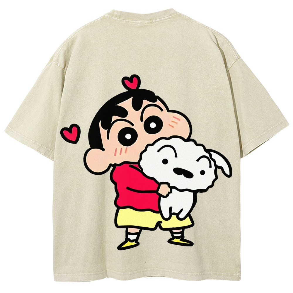 Crayon Shin-chan | Unisex Fit Washed T-Shirt 2601017546