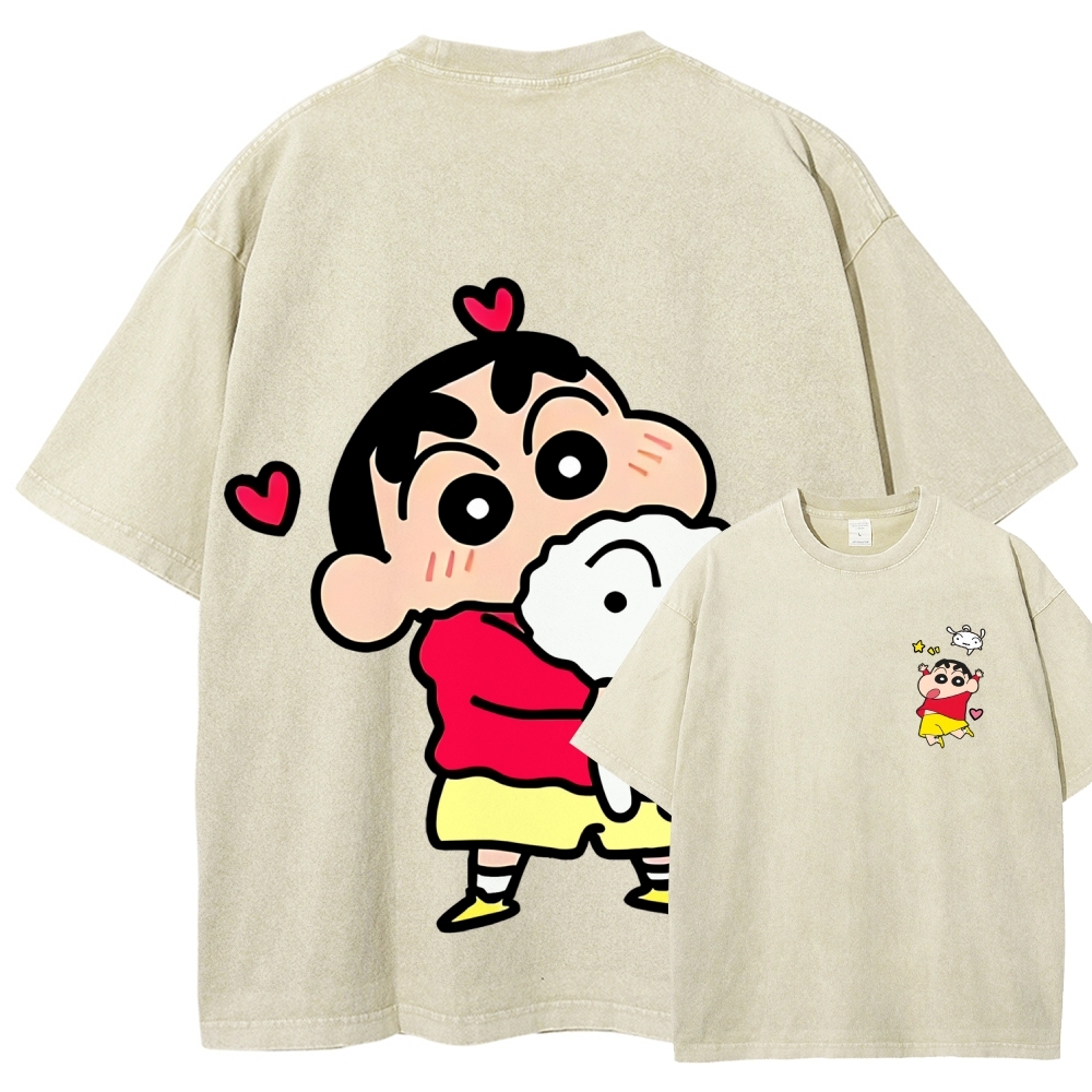 Crayon Shin-chan | Unisex Fit Washed T-Shirt 2601017546