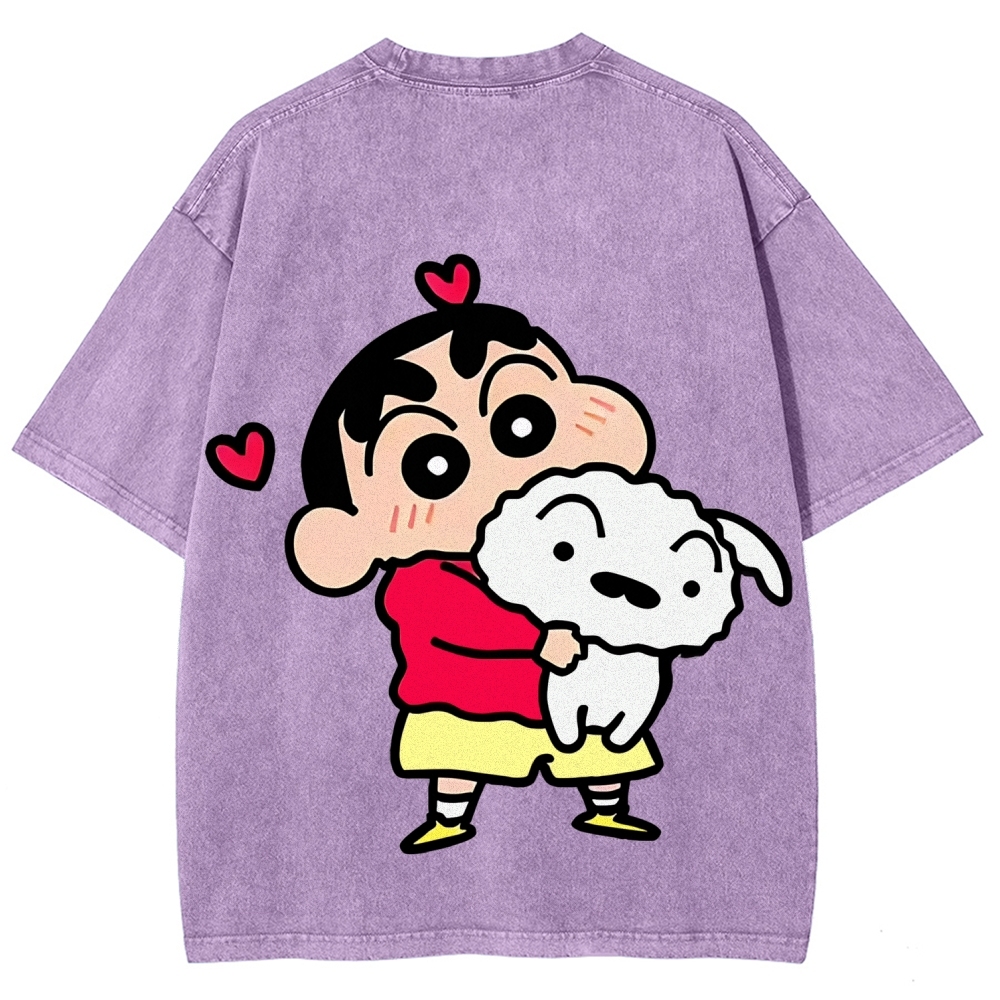 Crayon Shin-chan | Unisex Fit Washed T-Shirt 2601017546