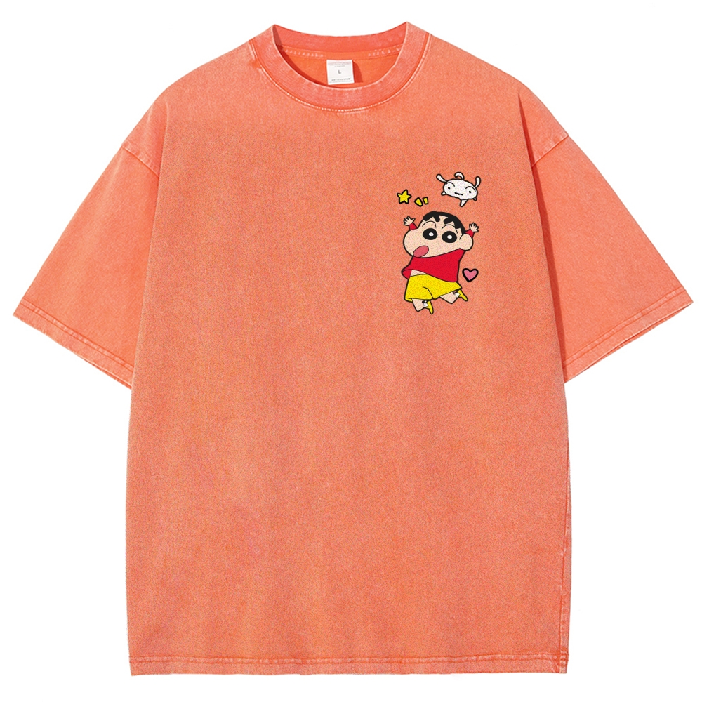 Crayon Shin-chan | Unisex Fit Washed T-Shirt 2601017546