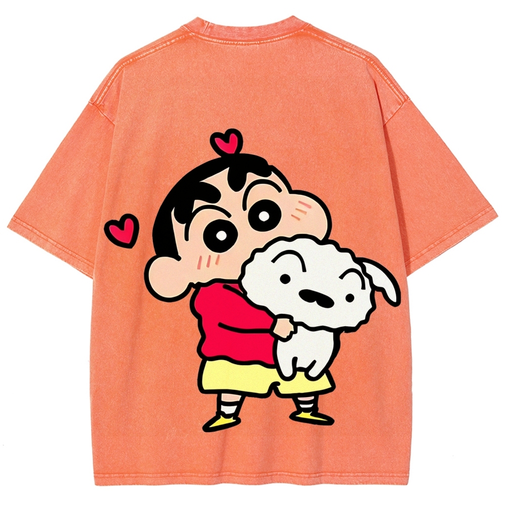 Crayon Shin-chan | Unisex Fit Washed T-Shirt 2601017546