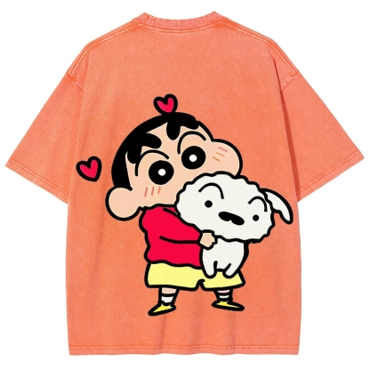 Crayon Shin-chan | Unisex Fit Washed T-Shirt 2601017546