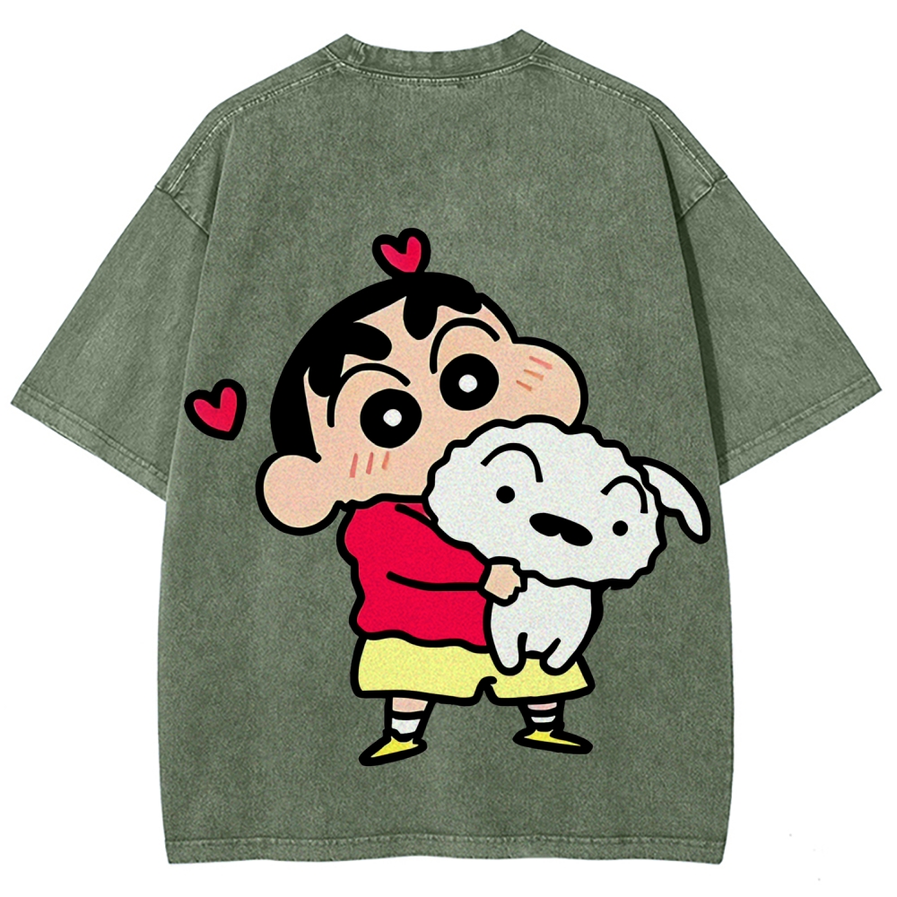 Crayon Shin-chan | Unisex Fit Washed T-Shirt 2601017546