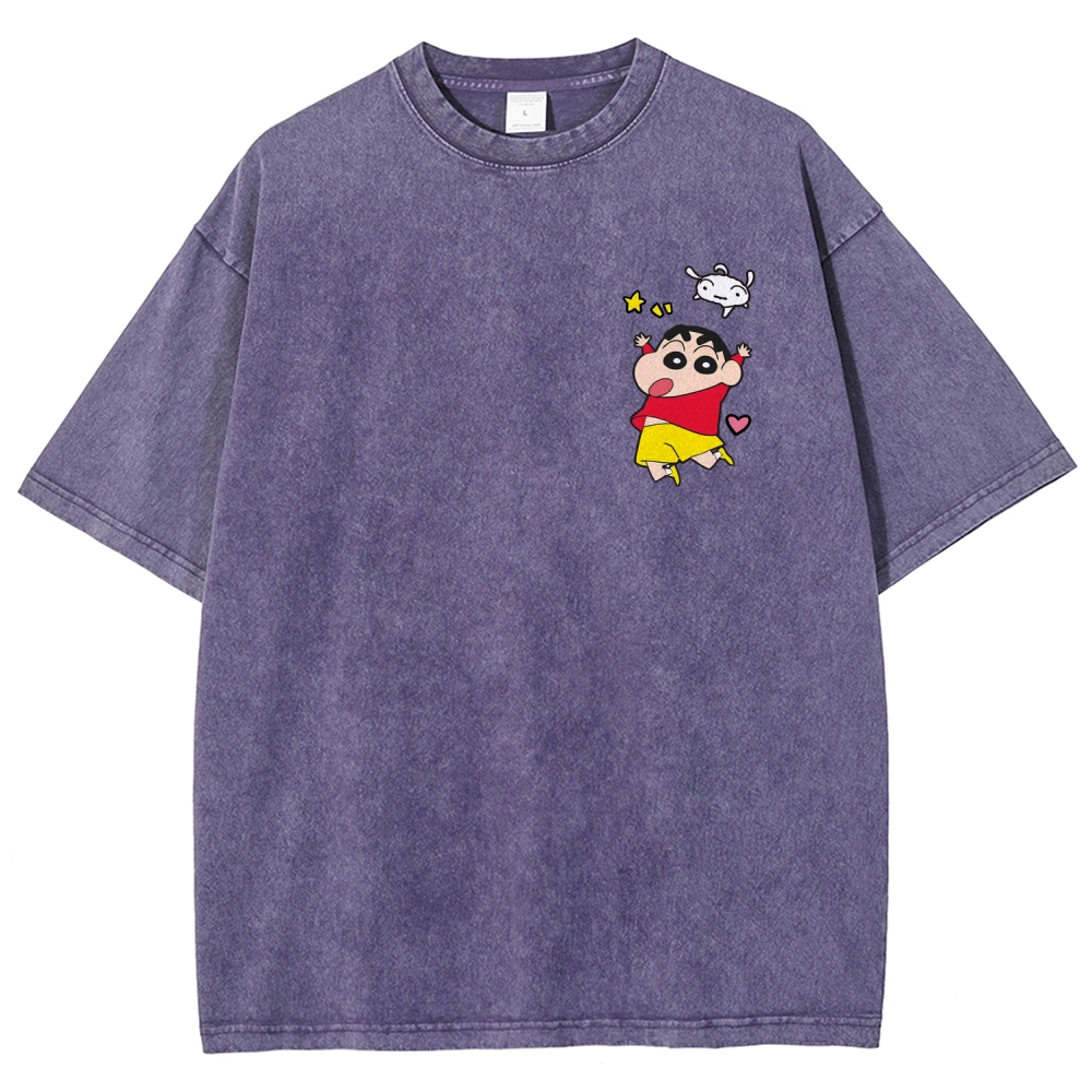 Crayon Shin-chan | Unisex Fit Washed T-Shirt 2601017546