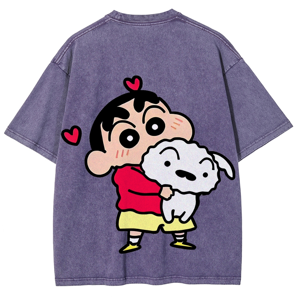 Crayon Shin-chan | Unisex Fit Washed T-Shirt 2601017546