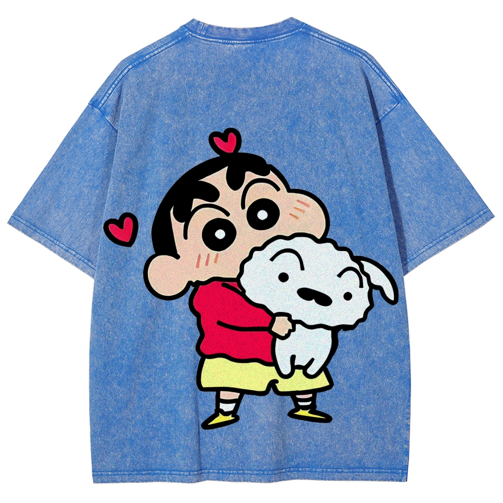 Crayon Shin-chan | Unisex Fit Washed T-Shirt 2601017546
