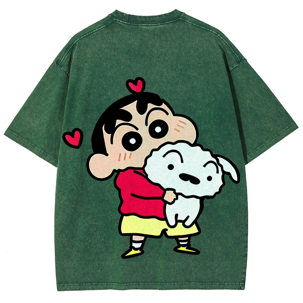 Crayon Shin-chan | Unisex Fit Washed T-Shirt 2601017546