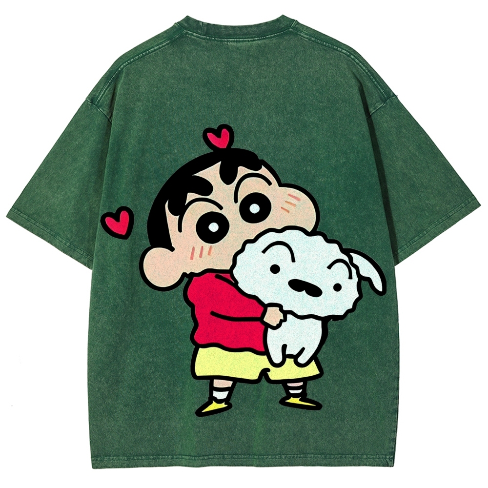 Crayon Shin-chan | Unisex Fit Washed T-Shirt 2601017546