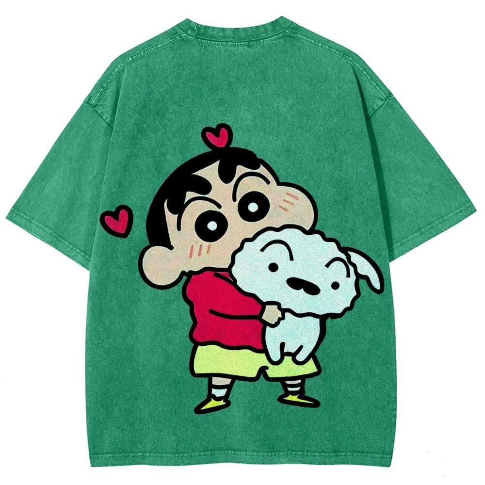 Crayon Shin-chan | Unisex Fit Washed T-Shirt 2601017546