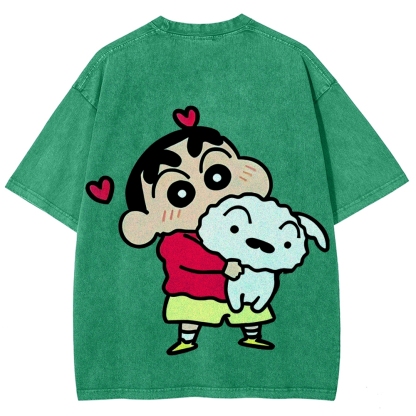 Crayon Shin-chan | Unisex Fit Washed T-Shirt 2601017546