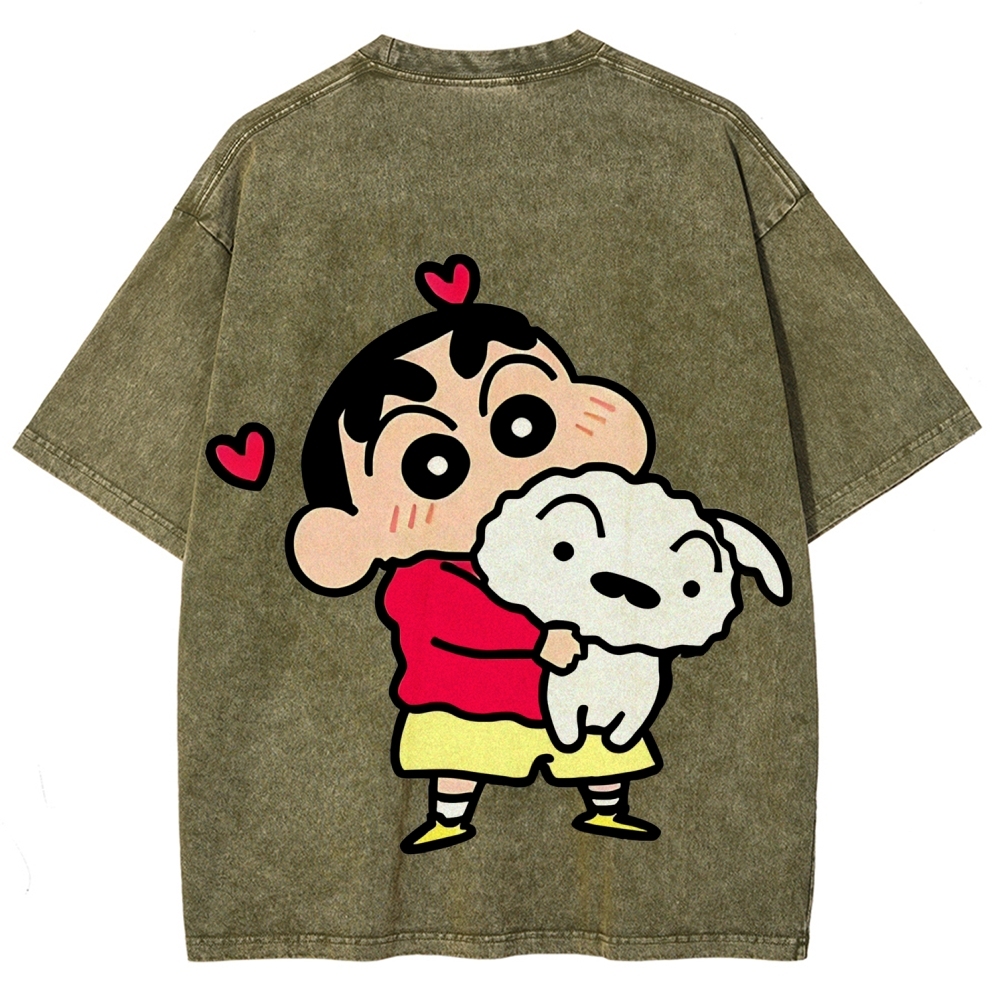 Crayon Shin-chan | Unisex Fit Washed T-Shirt 2601017546