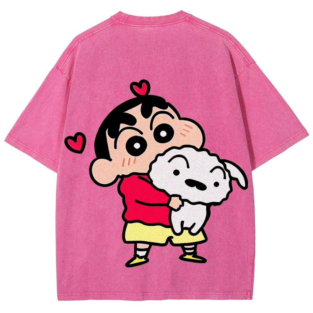 Crayon Shin-chan | Unisex Fit Washed T-Shirt 2601017546