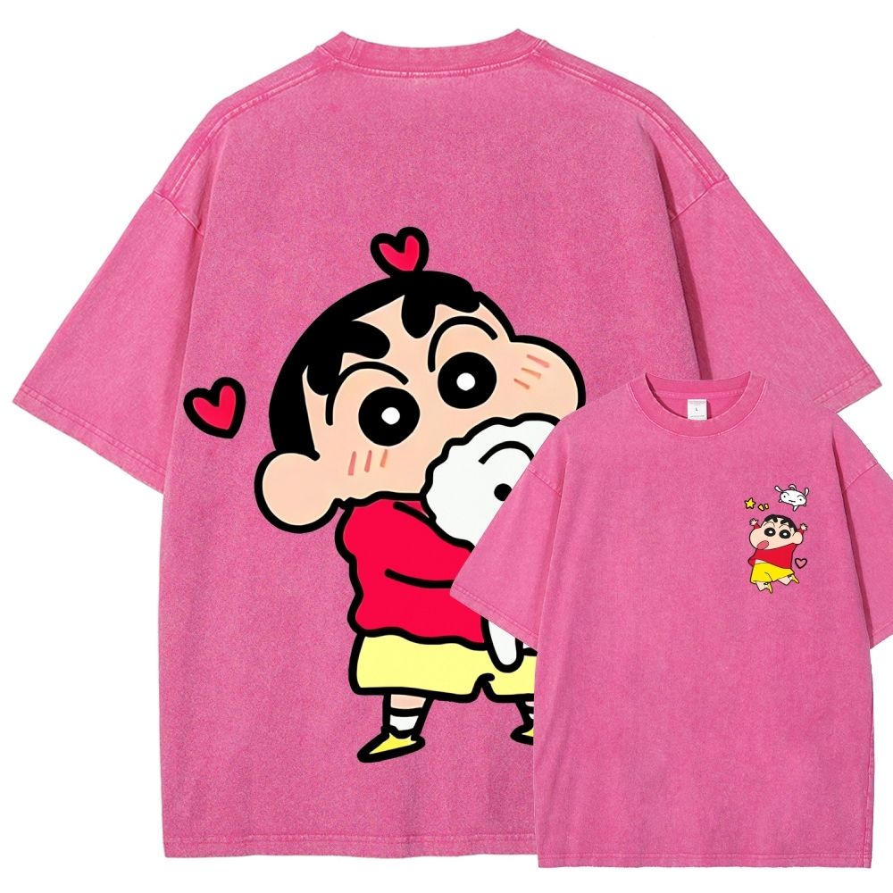 Crayon Shin-chan | Unisex Fit Washed T-Shirt 2601017546
