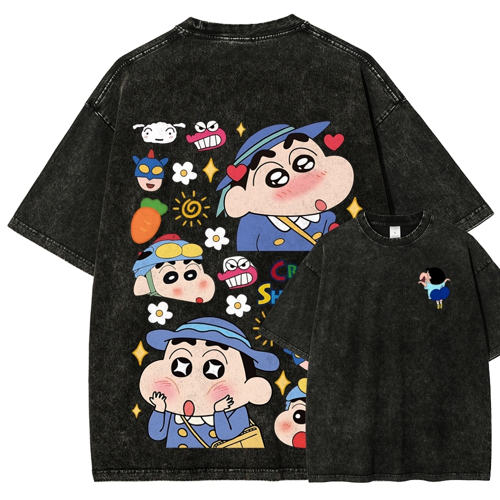 Crayon Shin-chan | Unisex Fit Washed T-Shirt 2601017554
