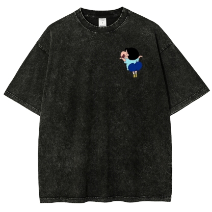 Crayon Shin-chan | Unisex Fit Washed T-Shirt 2601017554