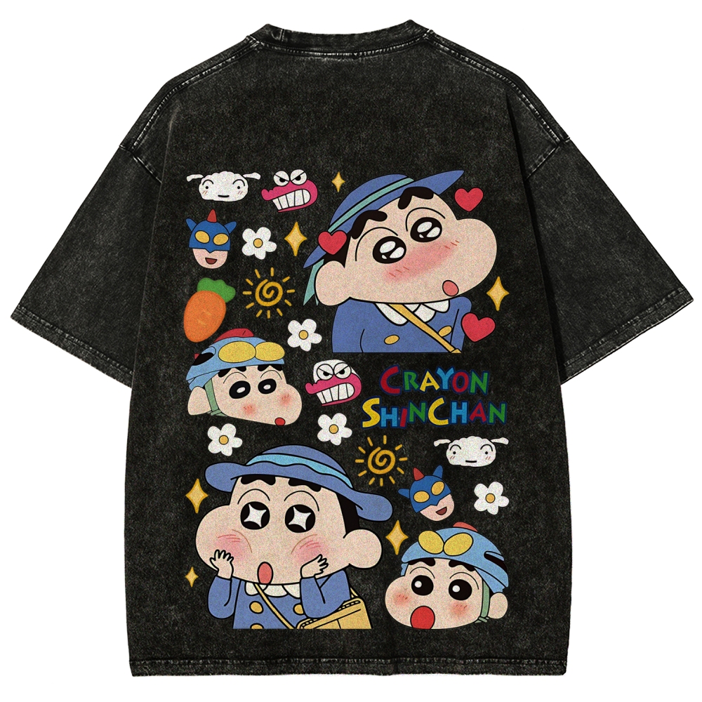 Crayon Shin-chan | Unisex Fit Washed T-Shirt 2601017554