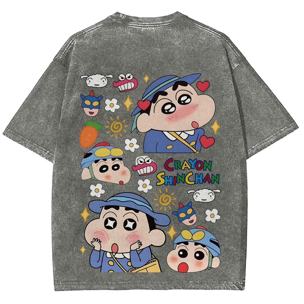 Crayon Shin-chan | Unisex Fit Washed T-Shirt 2601017554