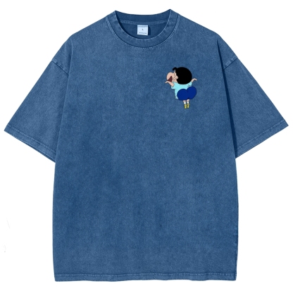 Crayon Shin-chan | Unisex Fit Washed T-Shirt 2601017554