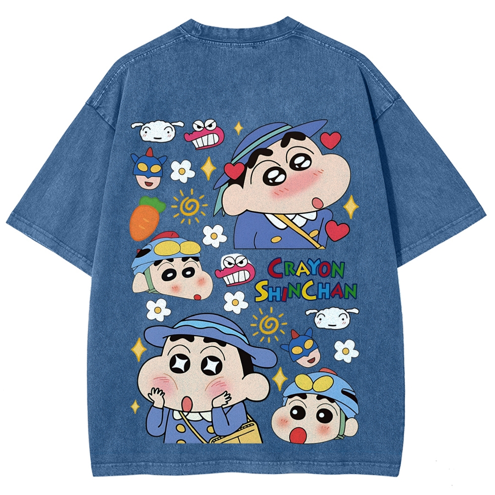 Crayon Shin-chan | Unisex Fit Washed T-Shirt 2601017554