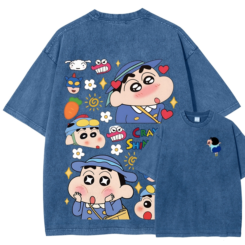 Crayon Shin-chan | Unisex Fit Washed T-Shirt 2601017554
