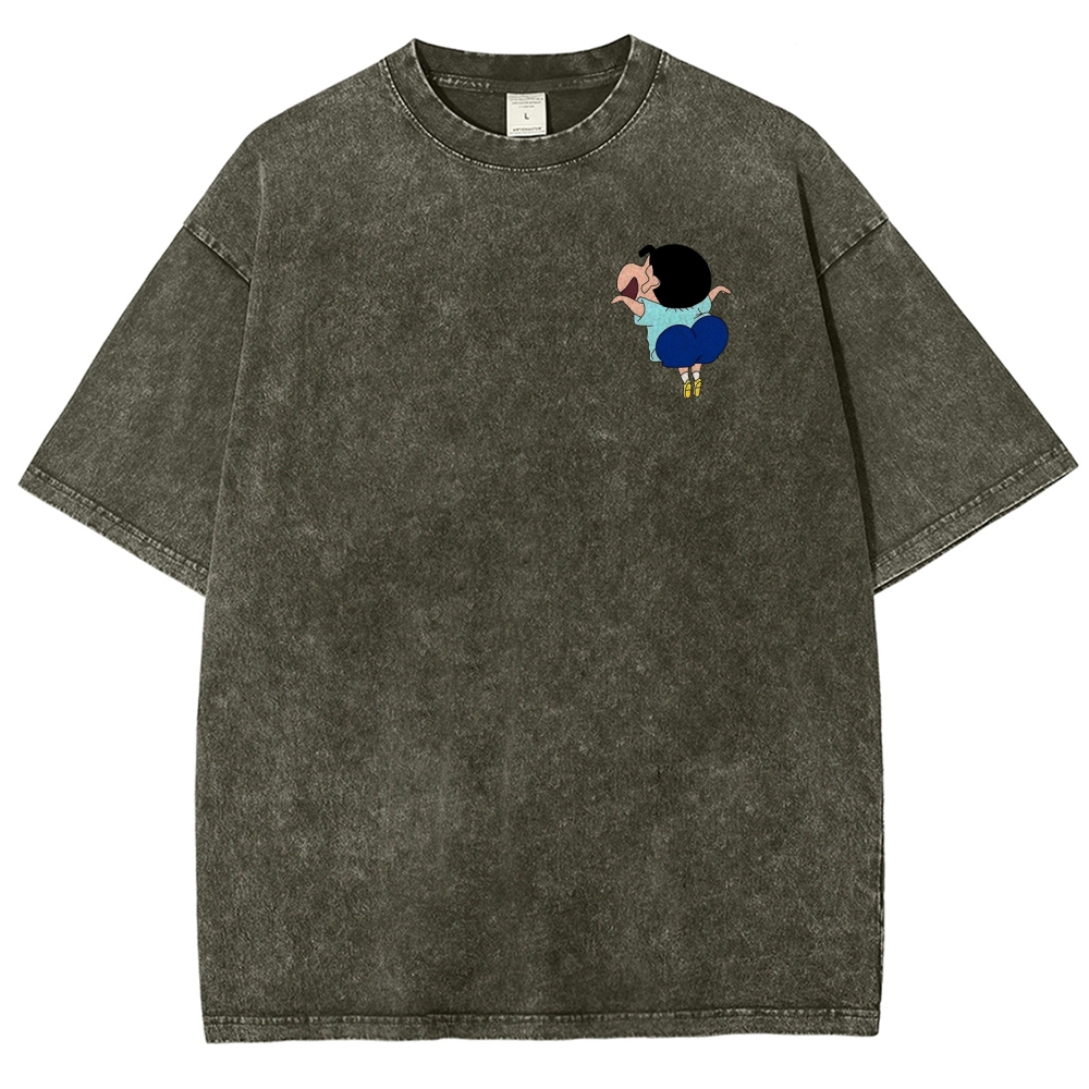 Crayon Shin-chan | Unisex Fit Washed T-Shirt 2601017554