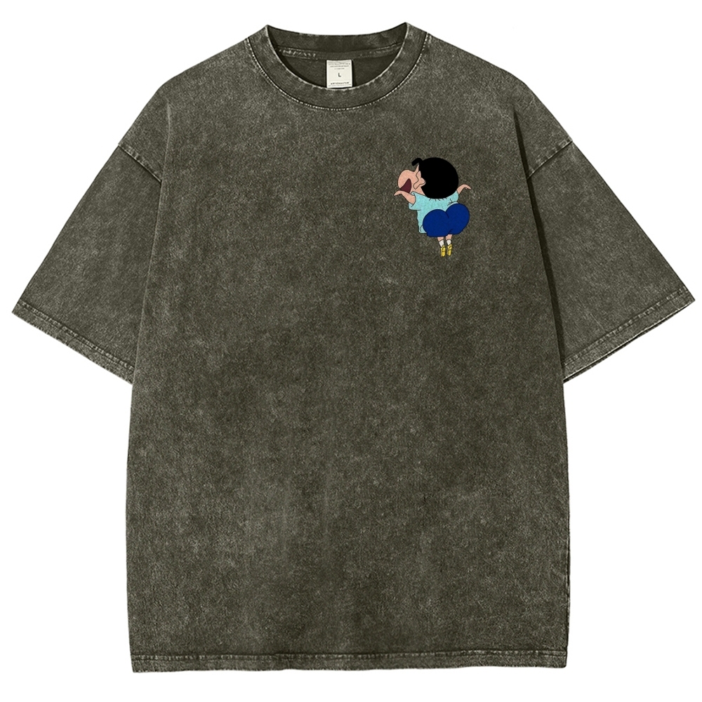Crayon Shin-chan | Unisex Fit Washed T-Shirt 2601017554